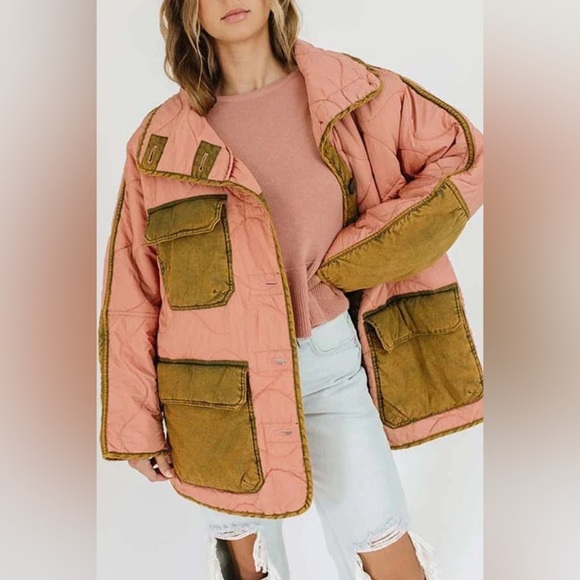 Free People Mixed Military Dolan Jacket - Picture 4 of 7